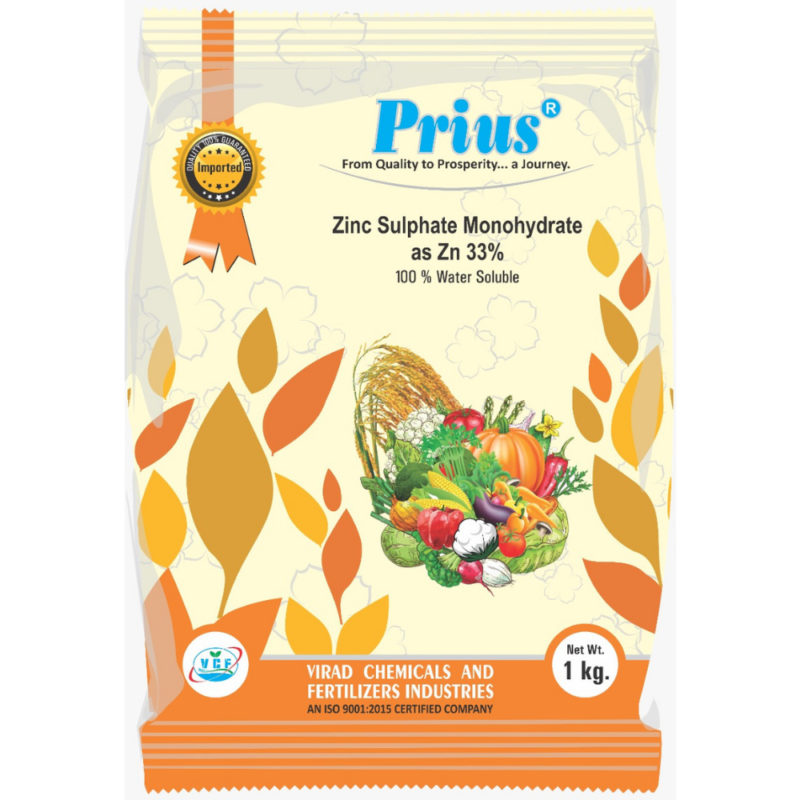 Zinc Sulphate Monohydrate as Zn 33.0 Virad Chemicals and Fertilizers